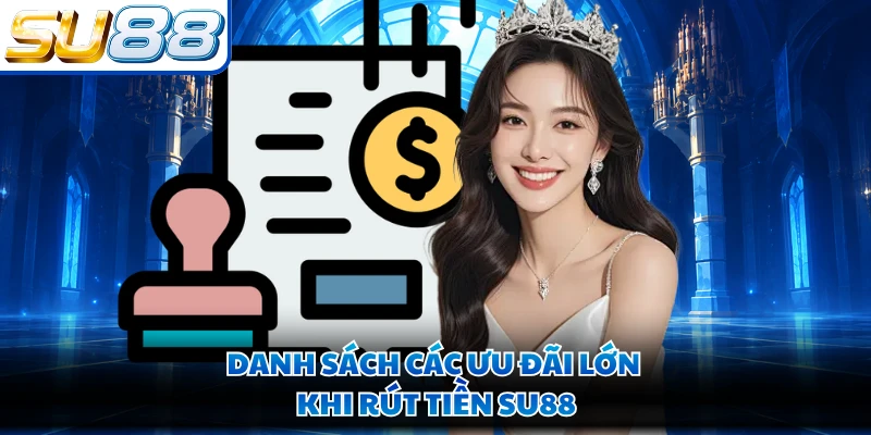 Danh sách các ưu đãi lớn khi rút tiền SU88